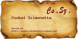 Csobai Szimonetta névjegykártya